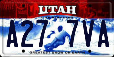 UT license plate A277VA