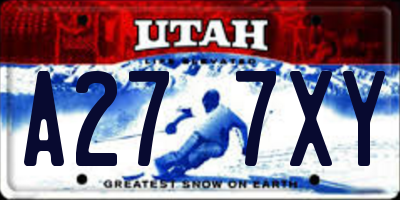 UT license plate A277XY