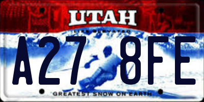 UT license plate A278FE
