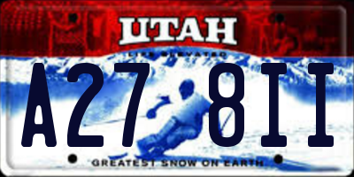 UT license plate A278II