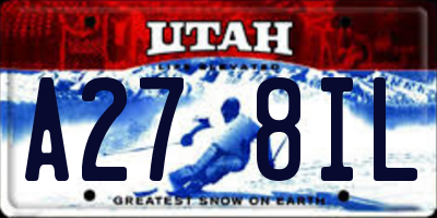 UT license plate A278IL