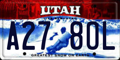 UT license plate A278OL