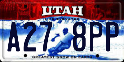 UT license plate A278PP