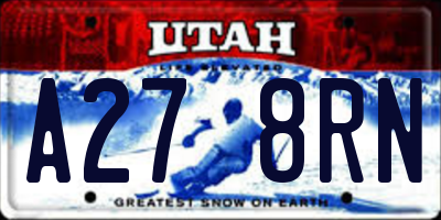 UT license plate A278RN
