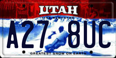 UT license plate A278UC