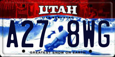 UT license plate A278WG