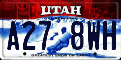 UT license plate A278WH