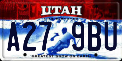 UT license plate A279BU