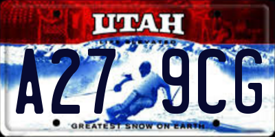 UT license plate A279CG