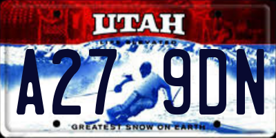 UT license plate A279DN