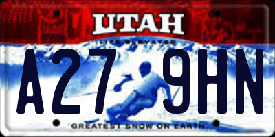 UT license plate A279HN