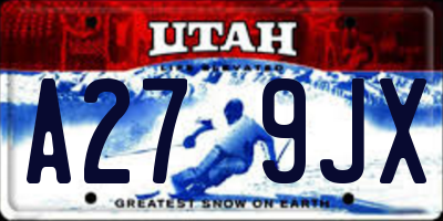 UT license plate A279JX