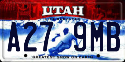 UT license plate A279MB