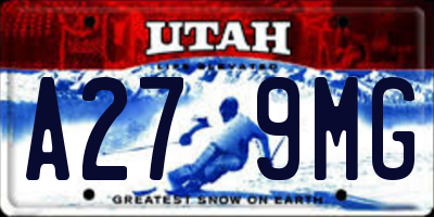 UT license plate A279MG