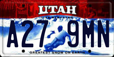 UT license plate A279MN