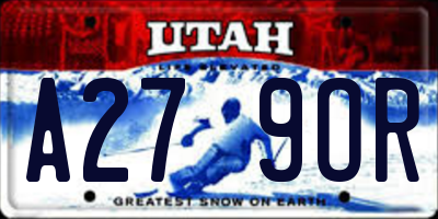 UT license plate A279OR