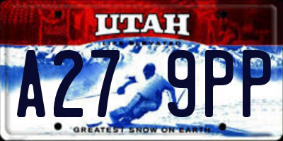 UT license plate A279PP