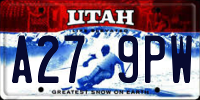UT license plate A279PW