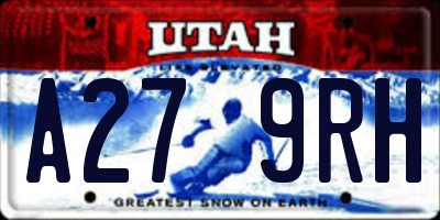 UT license plate A279RH