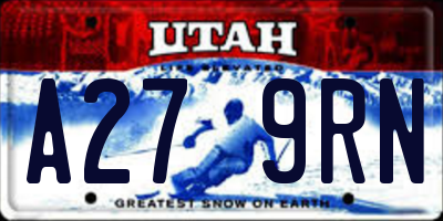 UT license plate A279RN