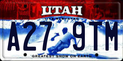 UT license plate A279TM