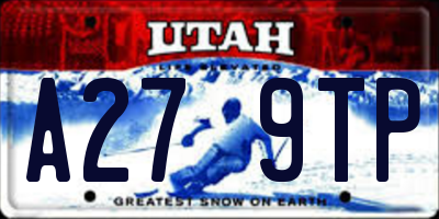 UT license plate A279TP