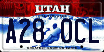 UT license plate A280CL