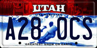 UT license plate A280CS