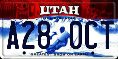 UT license plate A280CT