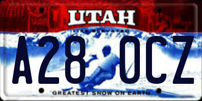 UT license plate A280CZ