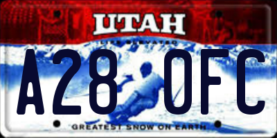 UT license plate A280FC