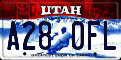 UT license plate A280FL