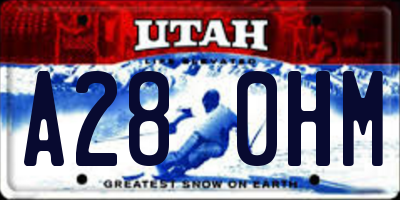 UT license plate A280HM