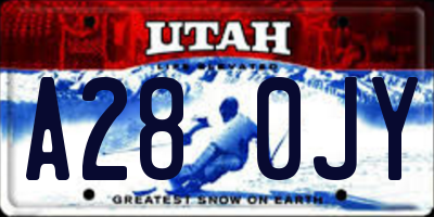 UT license plate A280JY