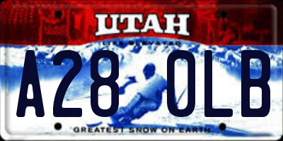 UT license plate A280LB