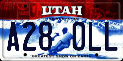 UT license plate A280LL