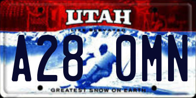 UT license plate A280MN