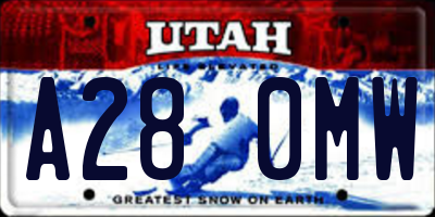 UT license plate A280MW