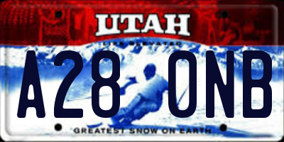 UT license plate A280NB