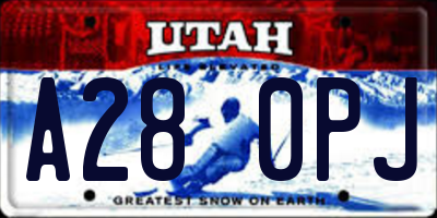 UT license plate A280PJ