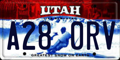 UT license plate A280RV