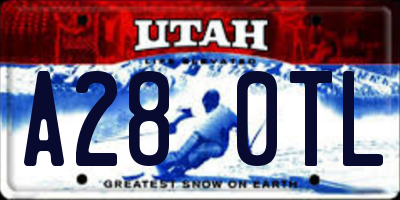 UT license plate A280TL