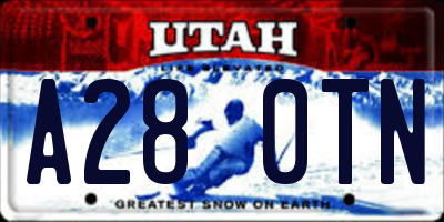 UT license plate A280TN