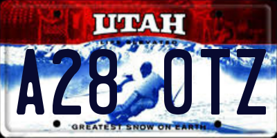 UT license plate A280TZ