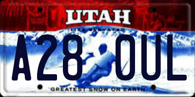 UT license plate A280UL