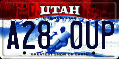 UT license plate A280UP