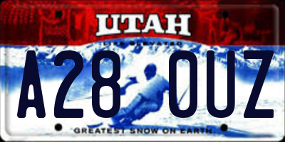 UT license plate A280UZ