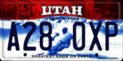 UT license plate A280XP