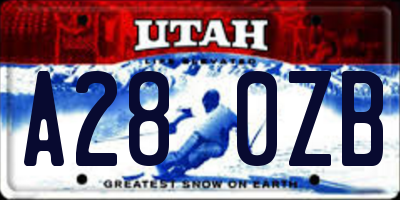 UT license plate A280ZB