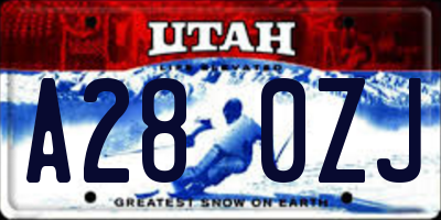 UT license plate A280ZJ
